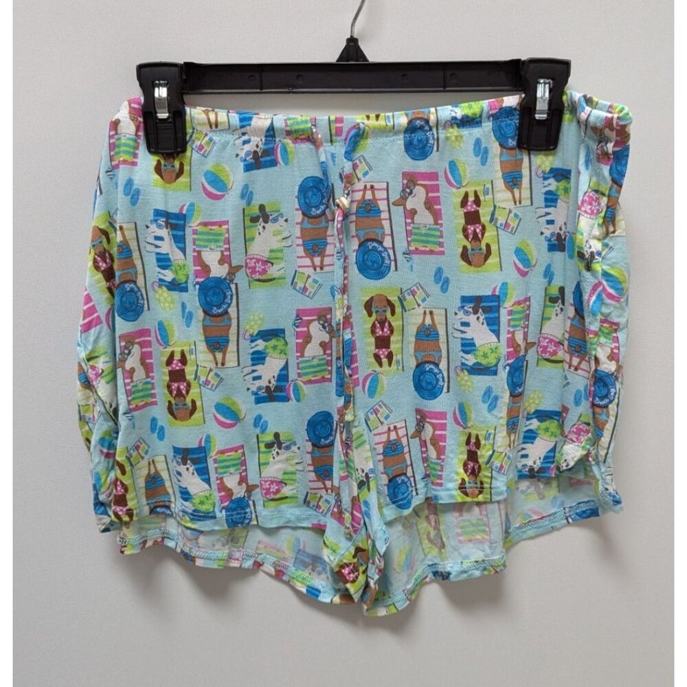 NOVOGRATZ Blue Dog Patterned Sleepwear Shorts